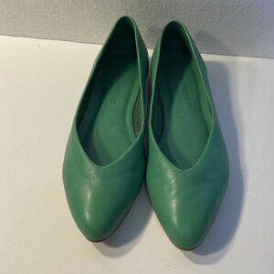 Vintage Nordstrom Brass Plum Women's flats size 6.5 M  Bright Green